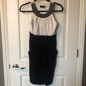 black & white cocktail dress